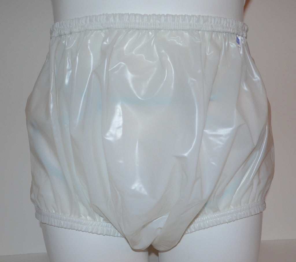  High Waist Latex Diaper Panties with Loosely Smocking